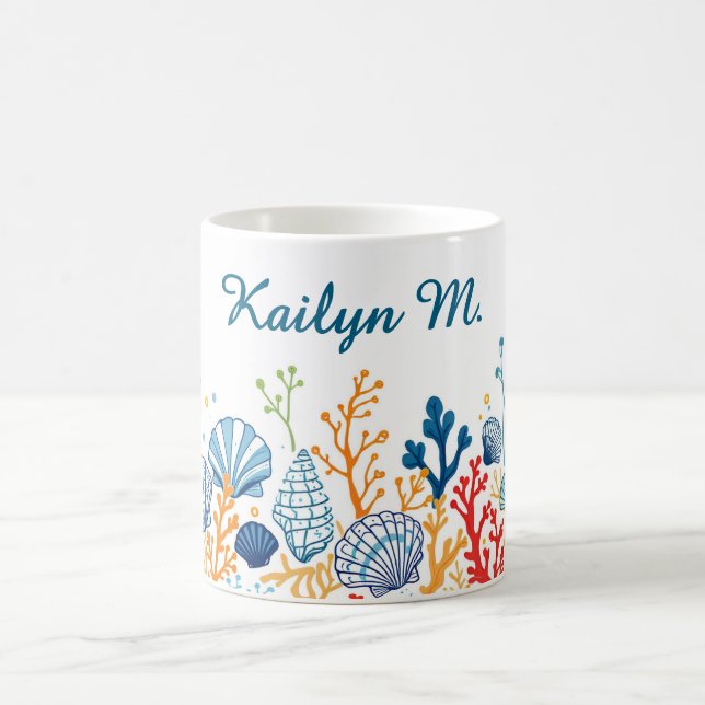Mug Bordure de coquille et de corail (Centre)