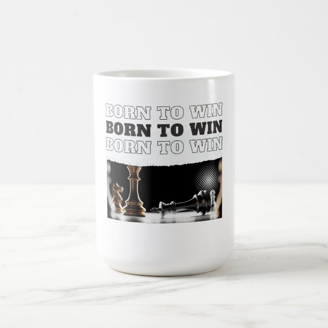 Mug BORN TO WIN Chess Victory – Motivational (Centre)