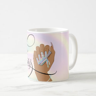 Mug Boss à ongles, Technicien à ongles, ongles longs, 