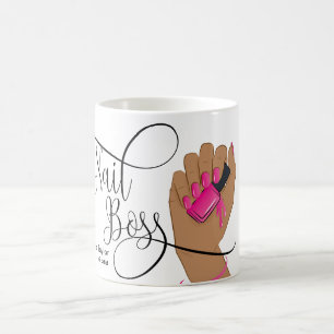 Mug Boss à ongles, Technicien à ongles, ongles longs, 