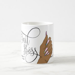 Mug Boss à ongles, Technicien à ongles, ongles longs, 