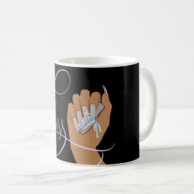 Mug Boss à ongles, Technicien à ongles, ongles longs,  (Devant droit)