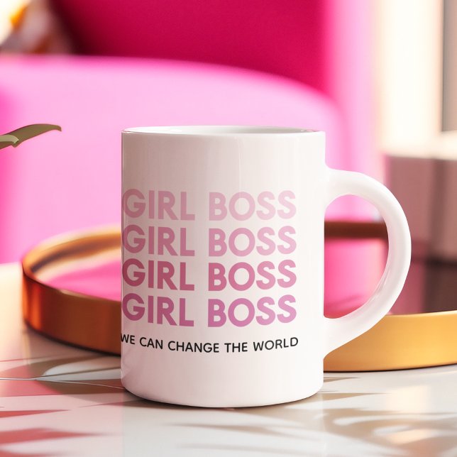 Mug Boss de fille rose moderne Meilleur cadeau de fill (Créateur téléchargé)