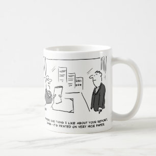 Mug Boss dit qu'un rapport est imprimé sur le papier N