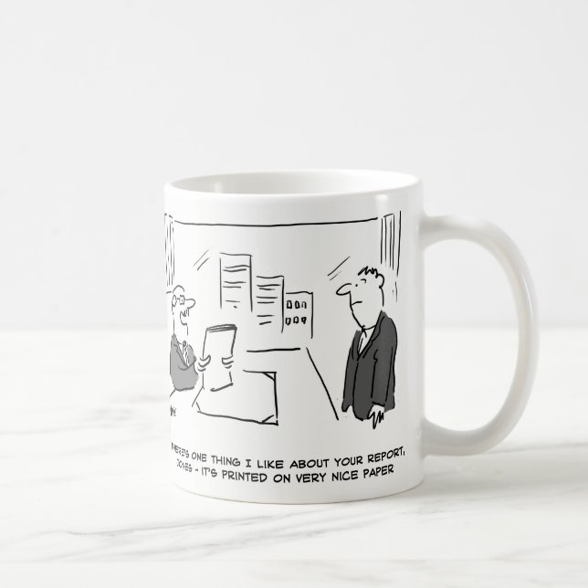 Mug Boss dit qu'un rapport est imprimé sur le papier N (Droite)