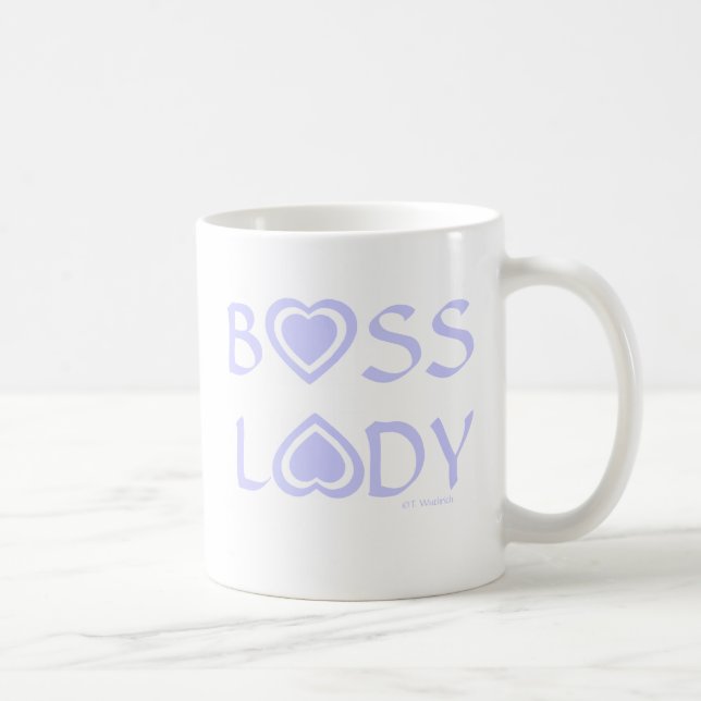 Mug Boss Lady aux Coeurs de Lavande (Droite)