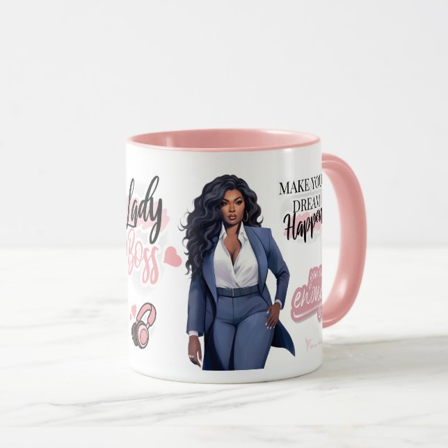 Mug Boss lady Motivation, réussite et réussite (Devant droit)