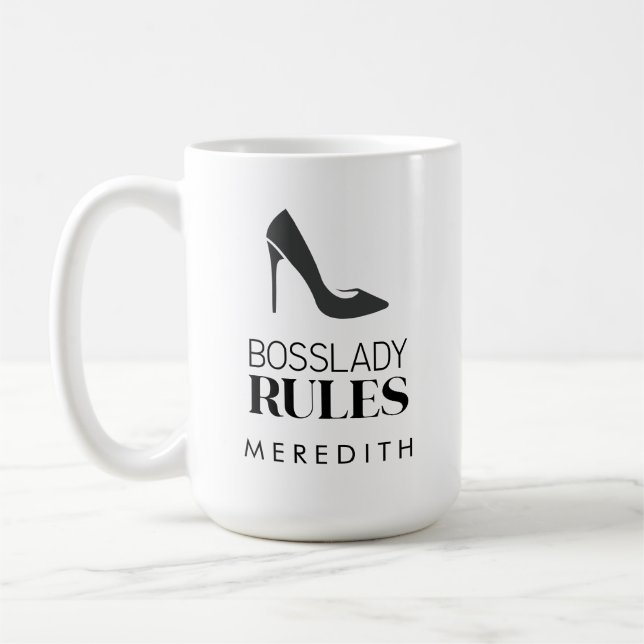 Mug Boss Lady Rules Stiletto Logo Personnalisé (Gauche)
