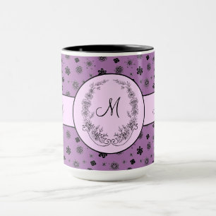 Mug Boss Lady violet noir Monogramme Ringer 15oz