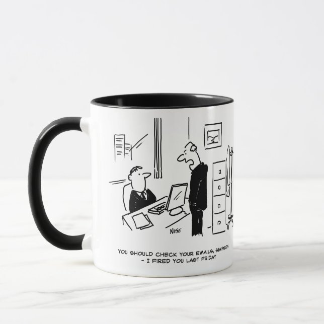 Mug Boss lance un employé de bureau par courrier élect (Gauche)