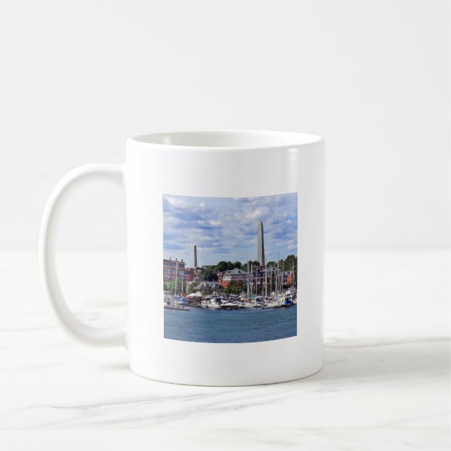 Mug Boston MA - Marina avec Bunker Hill Monument (Gauche)