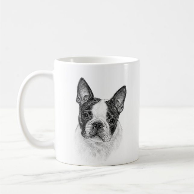 Mug Boston Terrier Art par Glenda S. Harlan (Gauche)