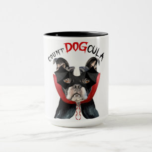 Mug Boston Terrier Funny Count DOGcula Halloween