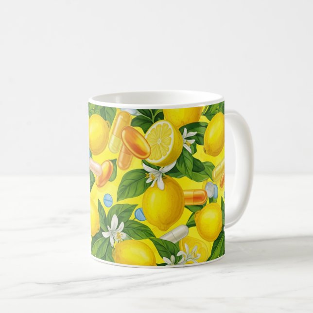 Mug Botanical Citrus & Medicine Illustration (Devant droit)