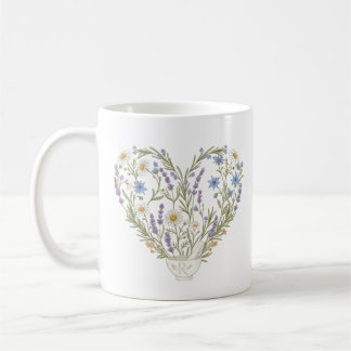 Mug Botanical Heart Apothecary Pharmacy Flower