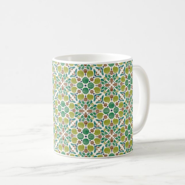 Mug Botanical Pop - Olive (Devant droit)