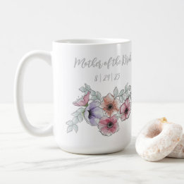 Mug Botanique Aquarelle de la Mère de la Mariée