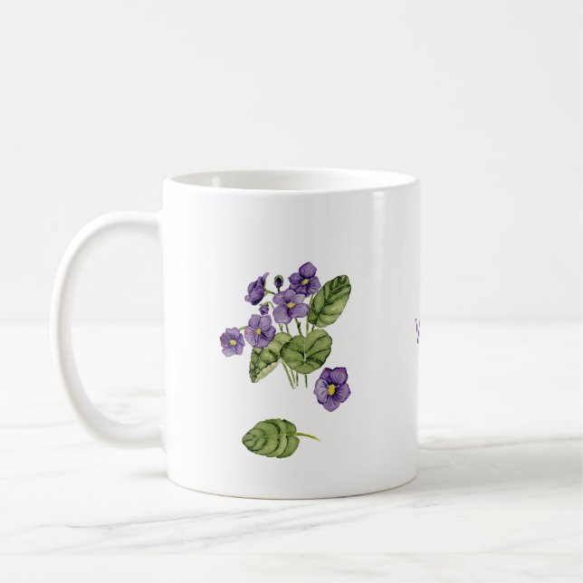 Mug botanique de violet (Gauche)