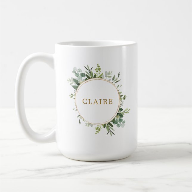 Mug Botanique Gold Green Personnalisé (Gauche)