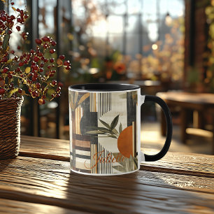 Mug Botanique Rustique - Abstrait Personnalisé Terreux