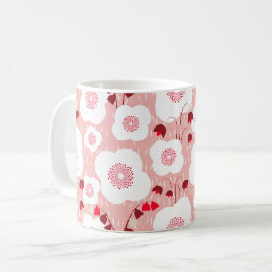 Mug Botaniques neutres - Poppies roses
