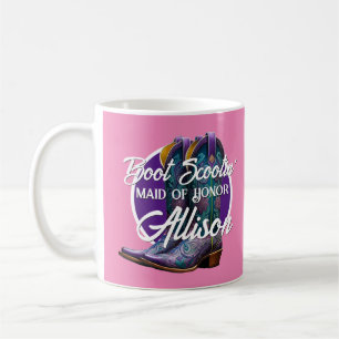 Mug Botte de garçon de fille Favorite Bridesmaid rose