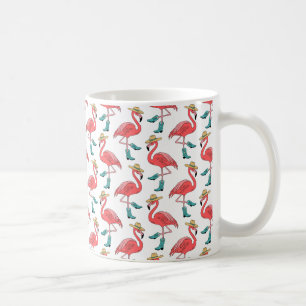 Mug Bottes Chapeaux Patron Flamingo Cowgirl Côtière