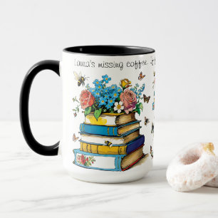 Mug Bottes et livres pour fille avec abeilles et papil