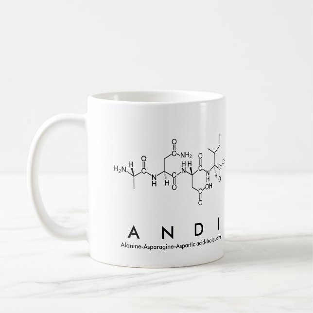 Mug Bouche de nom de peptide andi (Gauche)