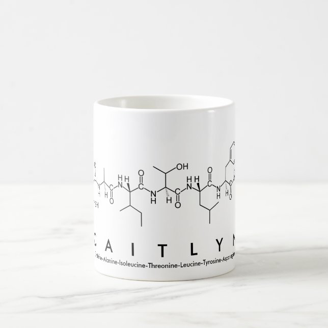 Mug Bouche de nom de peptide de Caitlyn (Centre)