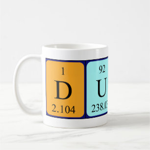 Mug Bouche de nom de table périodique de canard