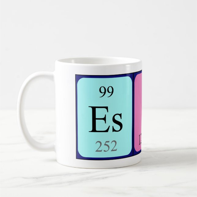 Mug Bouche de nom de table périodique Esila (Gauche)