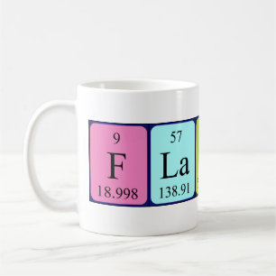 Mug Bouche de nom de table périodique Flavio