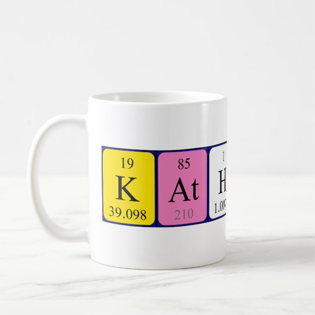 Mug Bouche de nom de table périodique Katherin (Gauche)