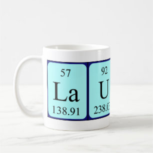 Mug Bouche de nom de table périodique Laurane
