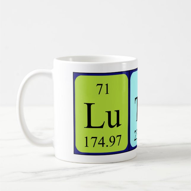 Mug Bouche de nom de table périodique Luther (Gauche)