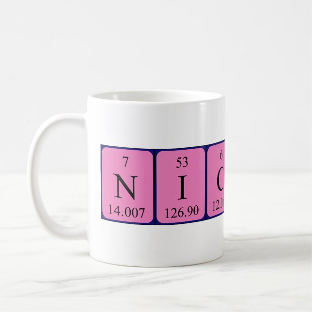 Mug Bouche de nom de table périodique Nicklas (Gauche)