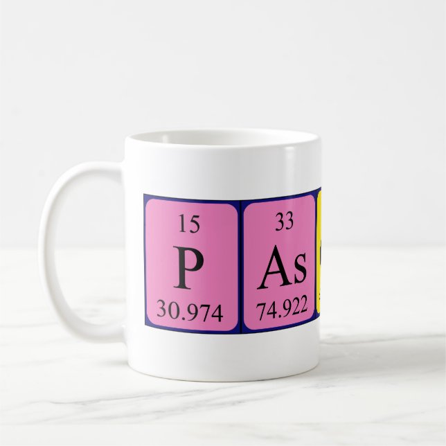 Mug Bouche de nom de table périodique pascaline (Gauche)