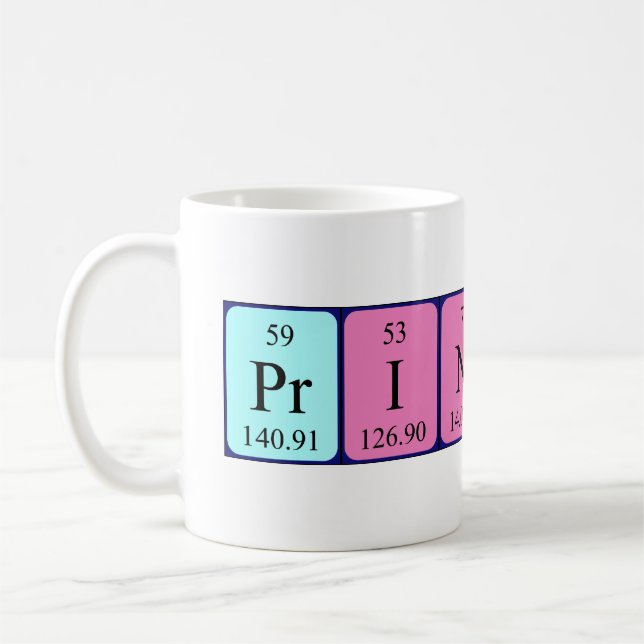 Mug Bouche de nom de table périodique Princess (Gauche)