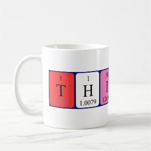 Mug Bouche de nom de table périodique Thibaud