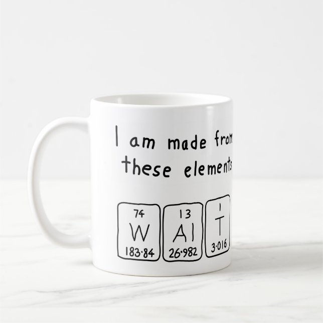 Mug Bouche de nom de table périodique Walt (Gauche)