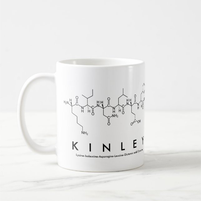 Mug Bouche de nom du peptide Kinley (Gauche)