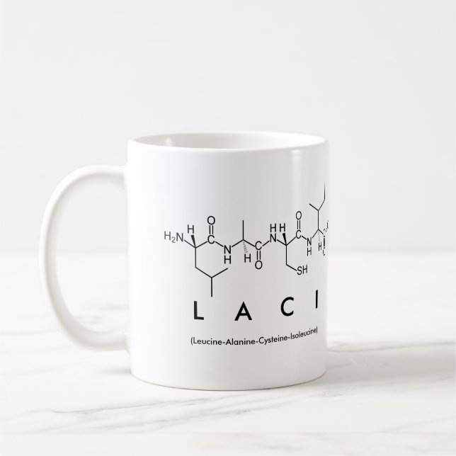 Mug Bouche de nom du peptide Laci (Gauche)