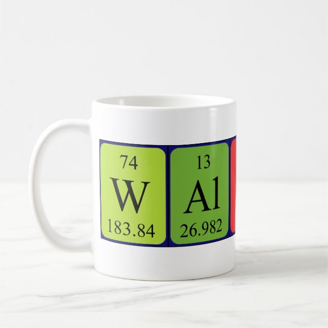 Mug Bouche Walton nom de table périodique (Gauche)