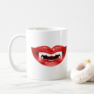 Mug Bouches de vampire rouge illustrées