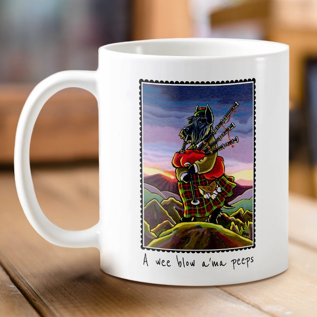Mug Bouchon de café personnalisé écossais Terrier Bagp (Créateur téléchargé)