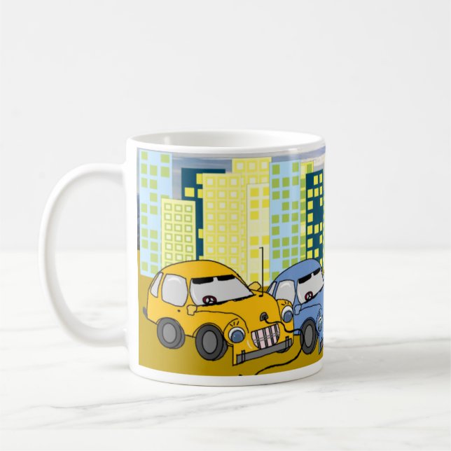 Mug Bouchon De Dessin Dans Les Voitures Hybrides (Gauche)