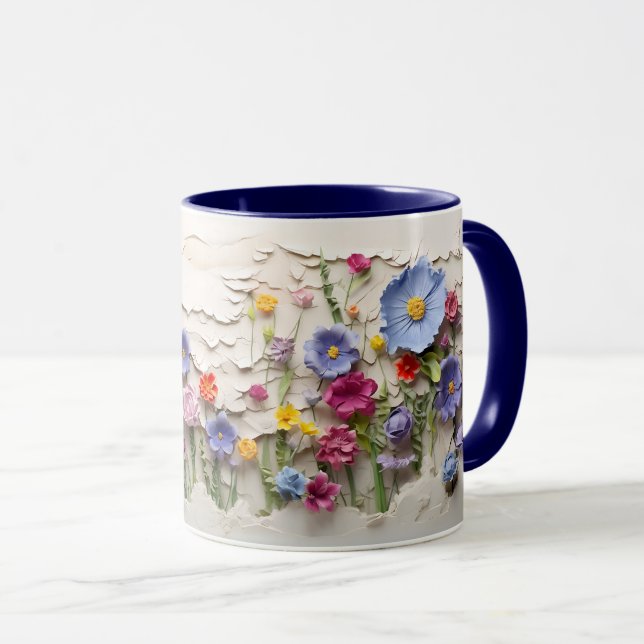 Mug Bouchon d'enveloppement de boue de paysage 3D (Devant droit)