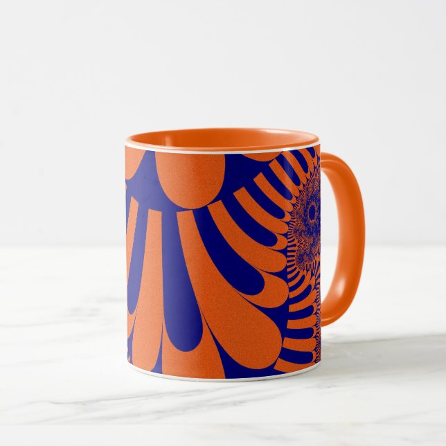 Mug Boucle orange et bleue (Devant droit)