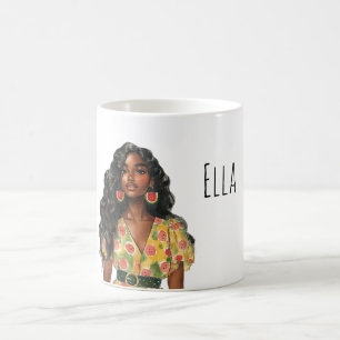 Mug Boucles d'oreilles pastèque féminine noire